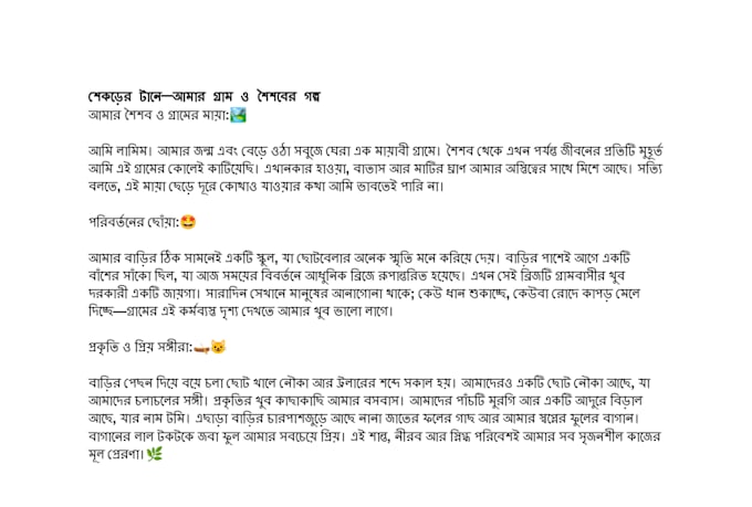 write articles in bengali, hindi, and english